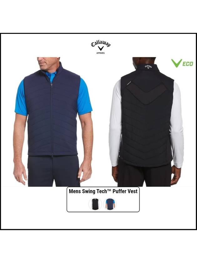 캘러웨이 골프웨어 경량 단열 스윙 테크 퍼퍼 베스트 남성 골프 패딩 조끼 2컬러 Mens Swing tech Puffer Vest