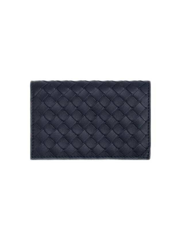 보테가 베네타 인트레치아토 피콜로 비즈니스 카드 케이스 블랙 매더 브라운 805825V4LQ14028