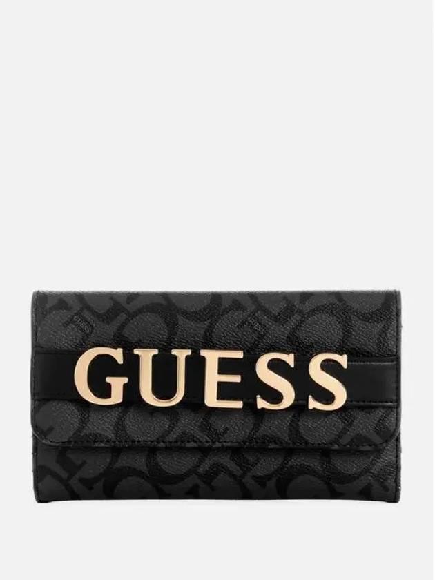 4213235 Guess Factory Tenerife Logo Fold Over Clutch