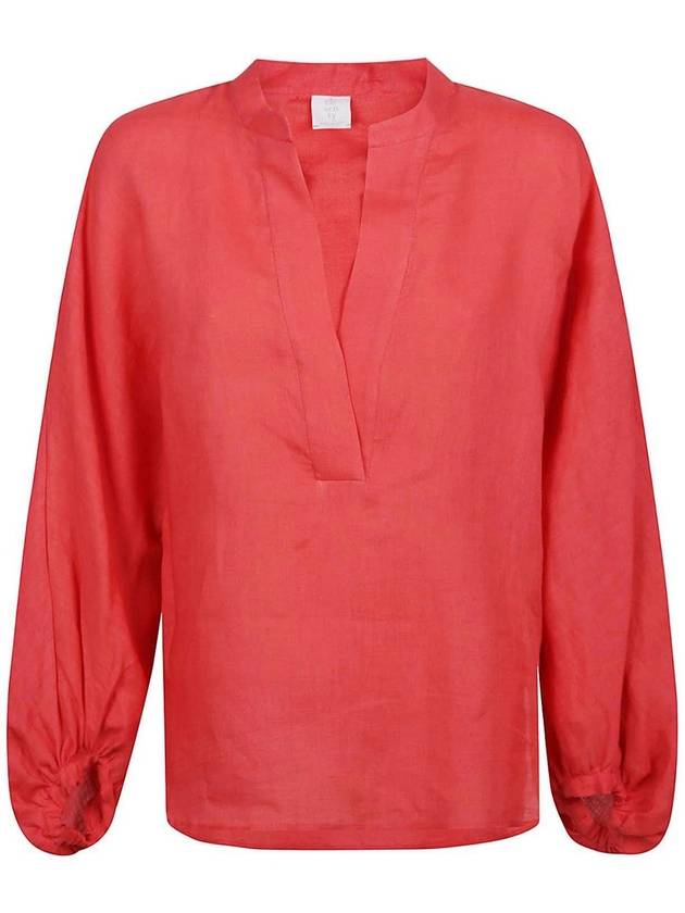 Eleventy Coral Linen Shirt