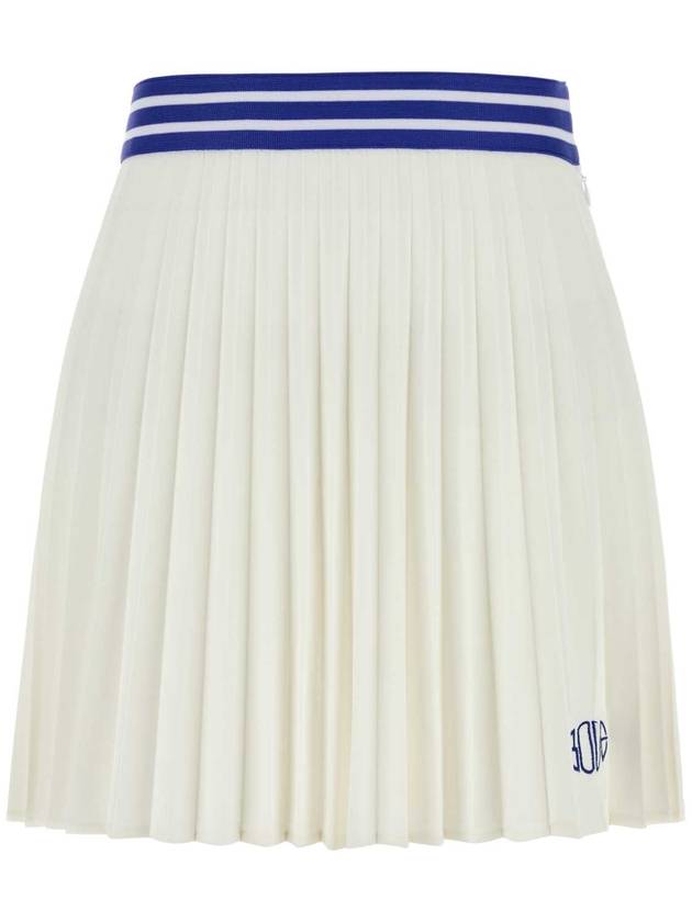 25SS Bode 화이트 piquet Court 미니 스커트 WRF24CS021 CREAM