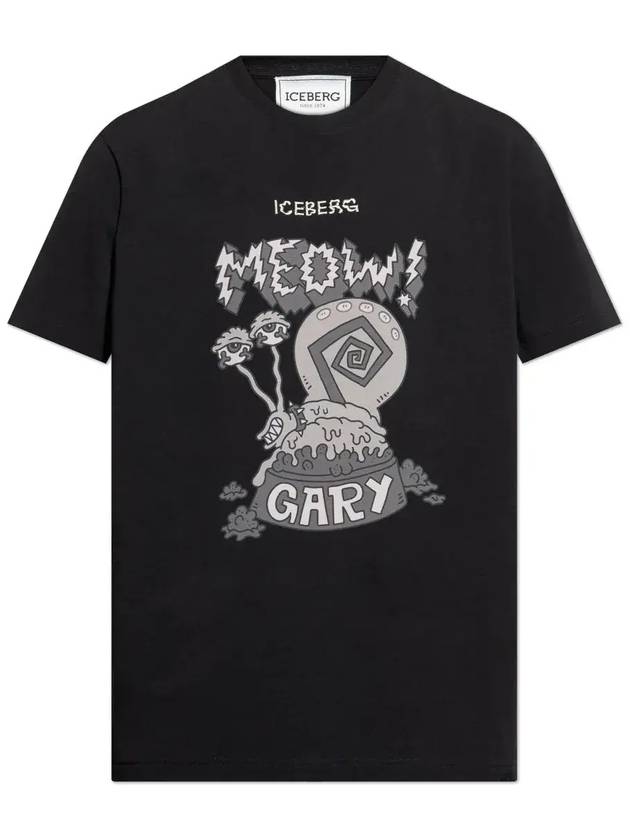 아이스버그 패턴 프린트 크루넥 티셔츠 25EI1P0F0426318_9000