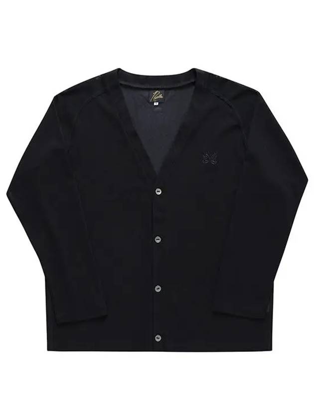 니들스 NEEDLES LQ260 0099 V Neck Cardigan Poly Mesh Black 남성 가디건