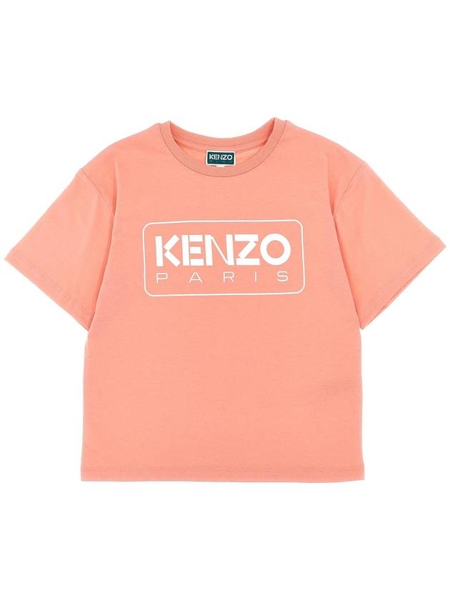 KENZO KIDS 로고 프린트 티셔츠 K60704FUSCHIA