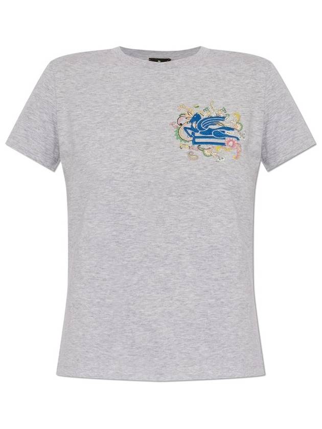 Etro Pegaso 자수 크루넥 티셔츠