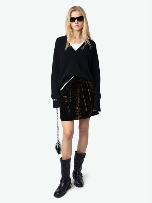 쟈딕앤볼테르 Jerry 벨벳 스커트 치마