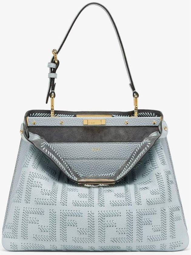 펜디 피카부 소프트 미디엄 라이트 블루 가죽백 8BN353AT53F1NPU