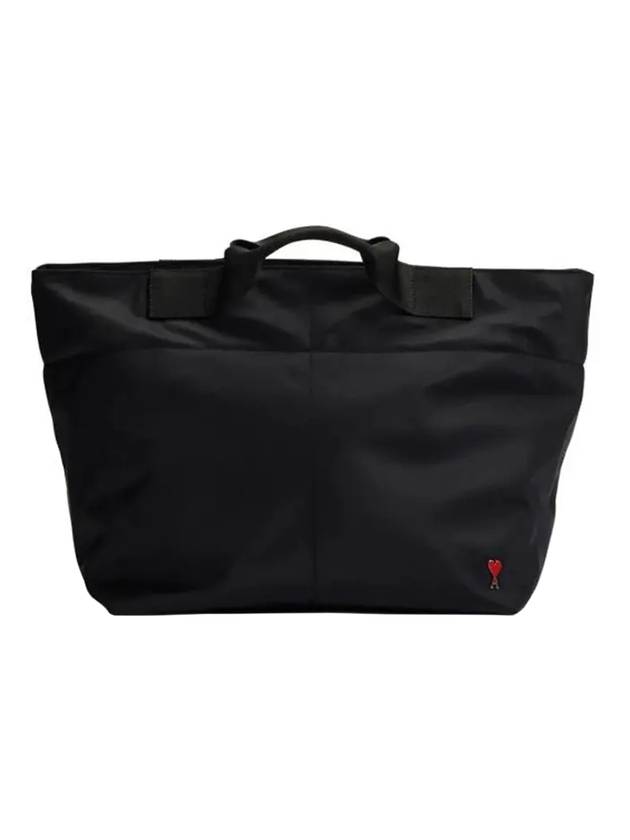아미 하트 로고 라지 토트 백 블랙