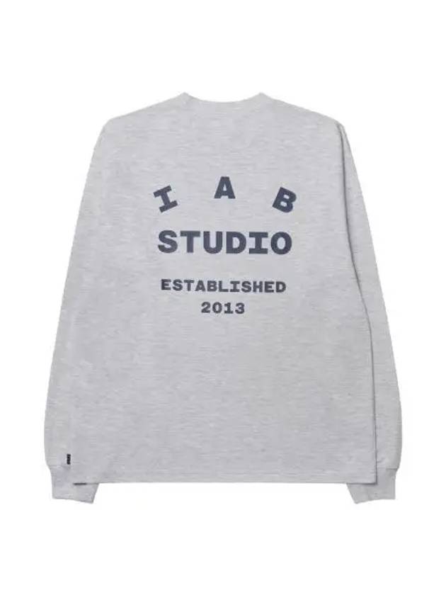 아이앱 스튜디오 이스테블리시드 롱슬리브 라이트 그레이 네이비 IAB Studio Established Long Sleeve Light Gray Navy