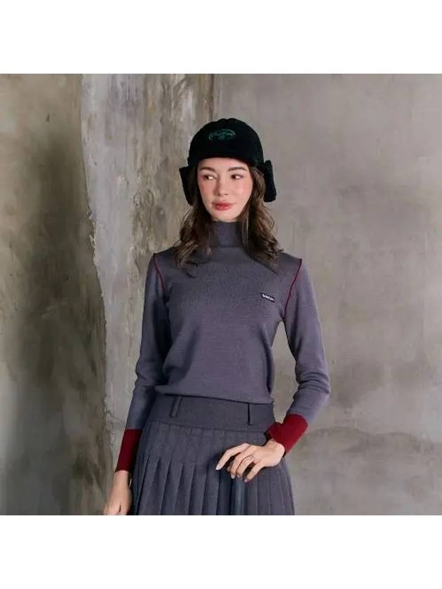 배색 반폴 그레이