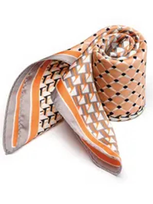 두유노우엠씨 골프웨어 미니 조각 프린트 쁘띠 스카프 오렌지