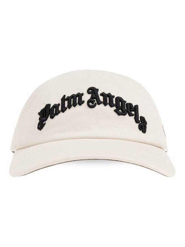Palm Angels 로고 자수 야구 모자