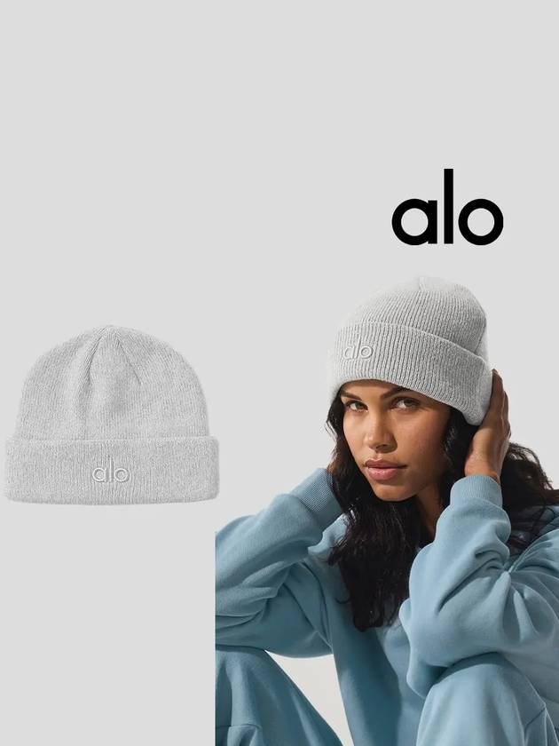 알로요가 모자 헤어데이 비니 그레이