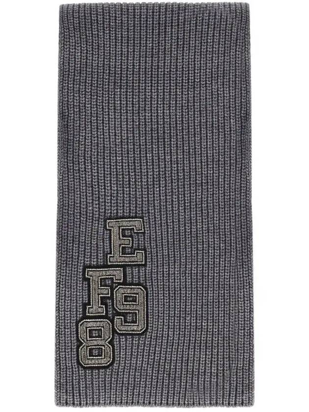 Elisabetta Franchi 컬리지 스타일 패치 골지 스카프 SC01T47E2_CL3