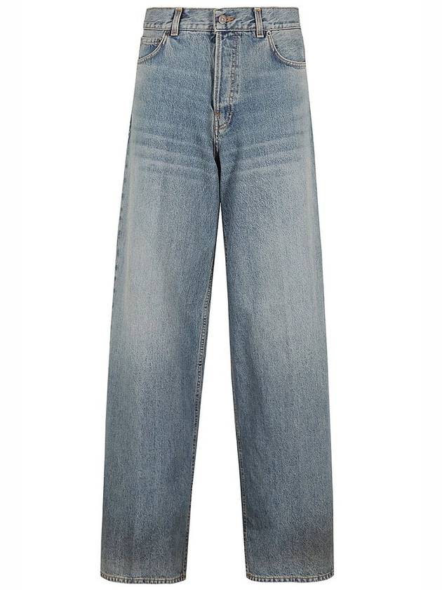 하이쿠레 베사니 로고 패치 와이드 레그 진