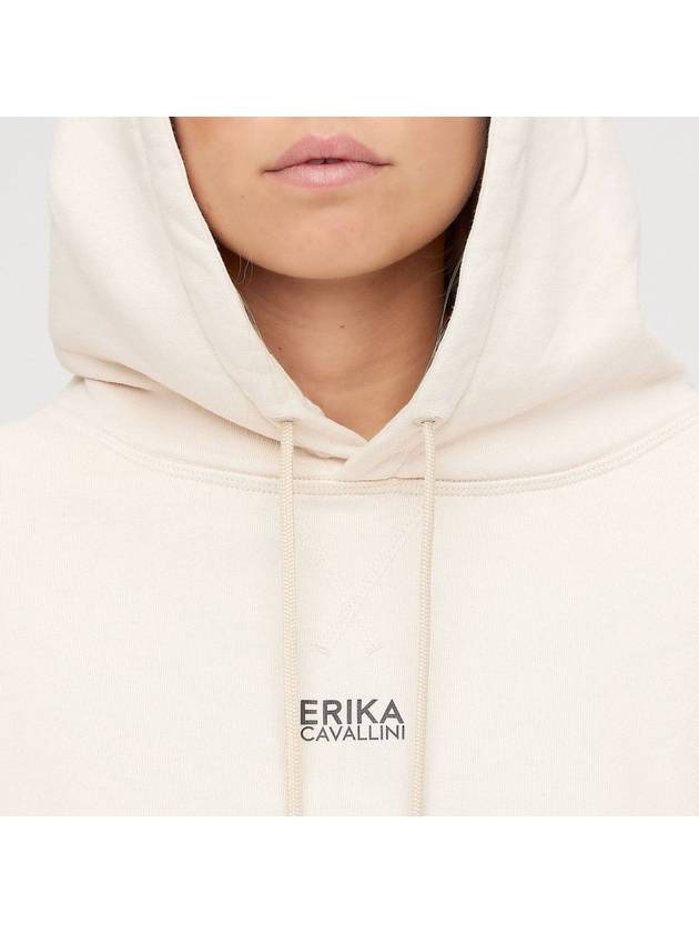 Erika Cavallini 로고 프린트 크롭 후디 Erika Cavallini Logo Printed Cropped Hoodie