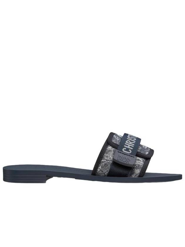 디올 디올리비에라 디오레볼루션 슬라이드 트왈 드 주이 소바쥬 테크니컬 패브릭 화이트 데님 블루 KCQ431TJY S30B