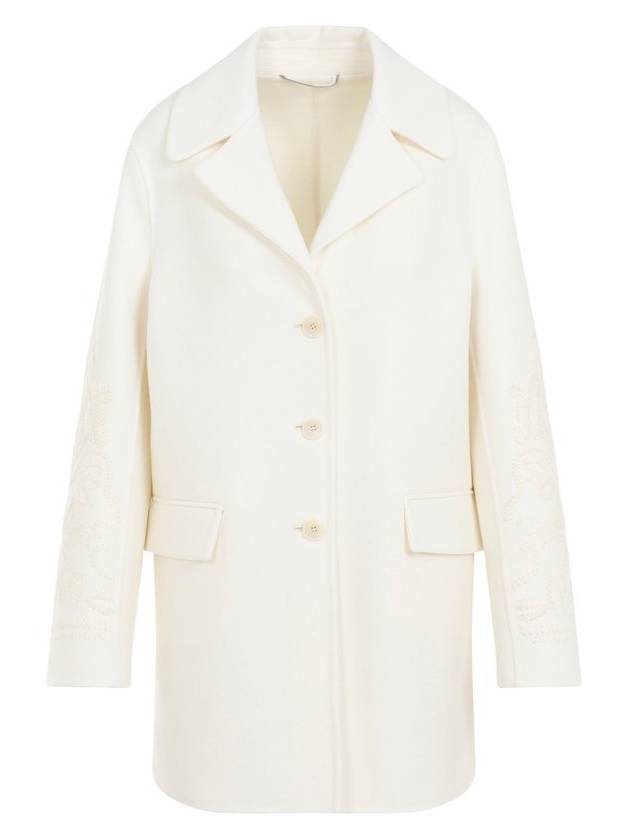 Ermanno Scervino 싱글 브레스티드 자수 코트