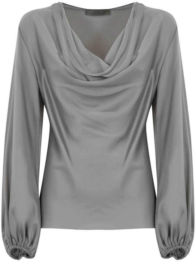 D. Exterior Fluid Satin Tunic
