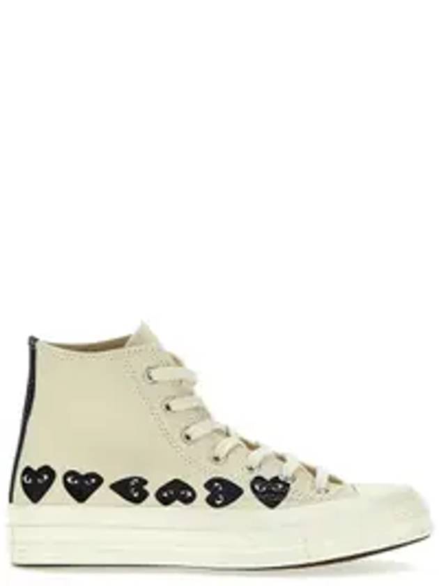 꼼데가르송 플레이 x 컨버스 척 테일러 올 스타 70 하이탑 스니커즈 아이보리