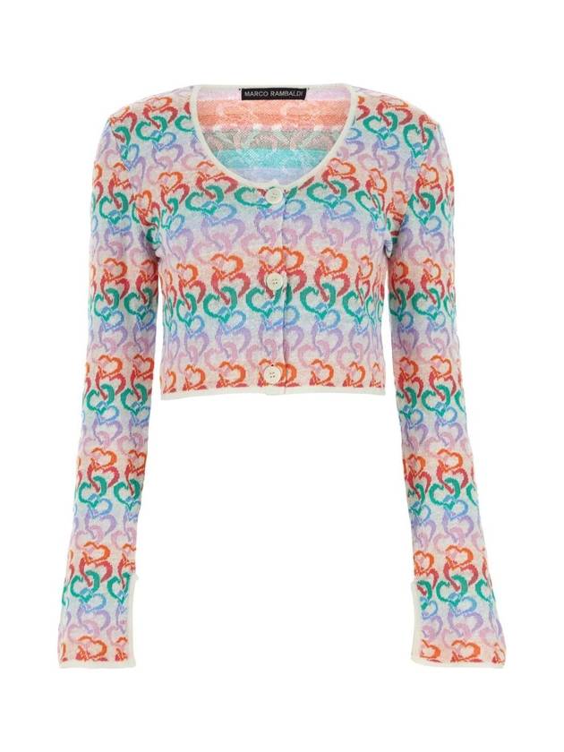 MARCO RAMBALDI KN129CAR999 999 자수 리넨 블렌드 가디건