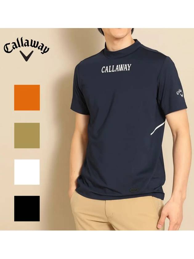23SS 캘러웨이 골프 남성 스트레치 스무스 반목 반팔티 5컬러 C23134104