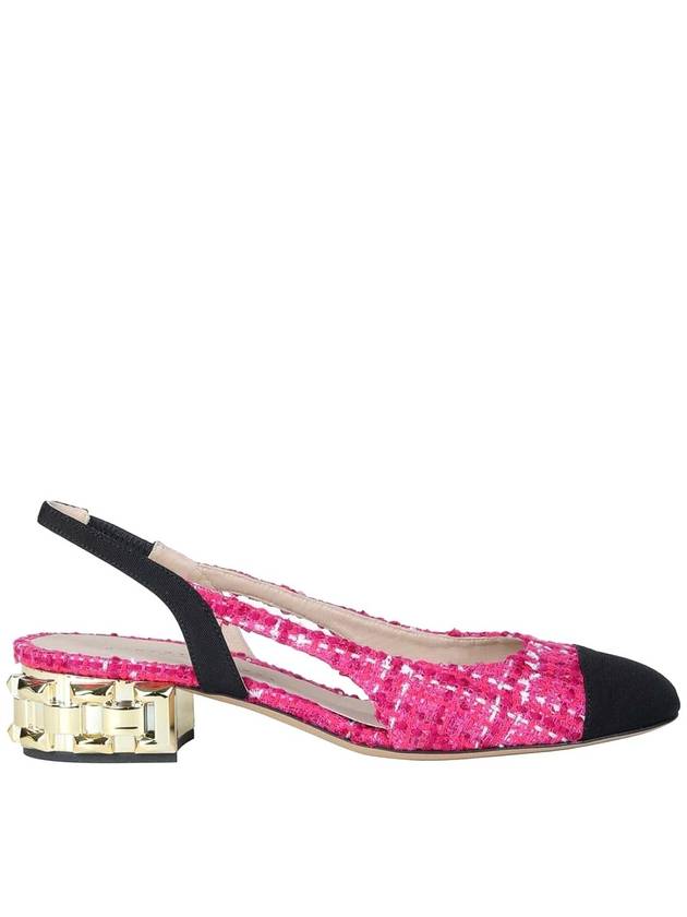 Roberto Festa Chanel Slingback In Cherry Tweed