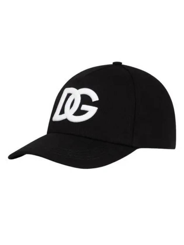 돌체 앤 가바나 DG 자수 코튼 베이스볼 캡 블랙 Dolce & Gabbana Cotton Baseball Cap with DG Embroidery Black
