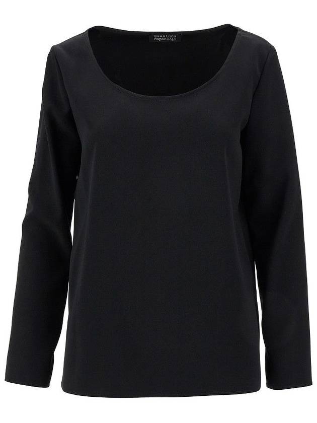 GIANLUCA CAPANNOLO Round neckline cady top