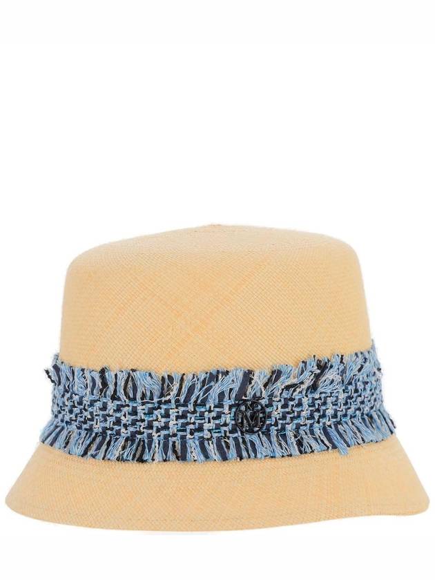 Maison Michel Kendall 로고 플라크 프린지 모자