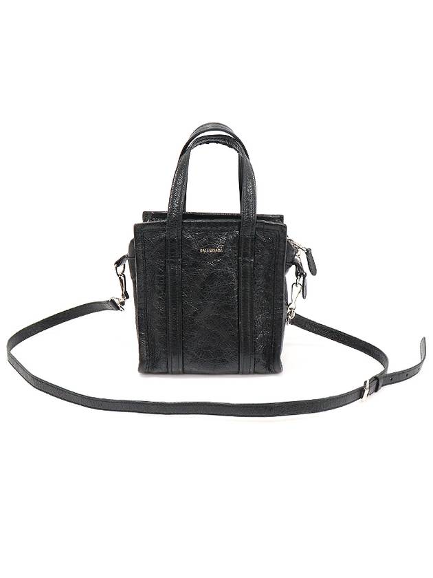 Balenciaga 발렌시아가 513988 블랙 소프트 램스킨 바자르 쇼퍼 XXS 2WAY