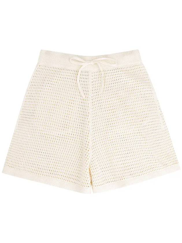 Nanushka 크로셰 드로스트링 쇼츠 NW22BCST00272_CREME