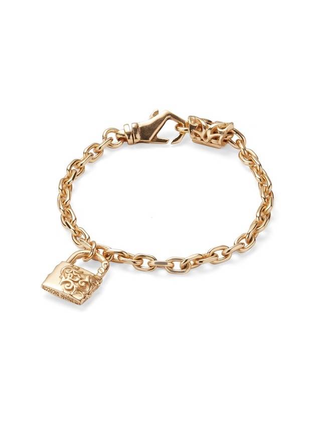 Emanuele Bicocchi 자물쇠 펜던트 체인 링크 팔찌