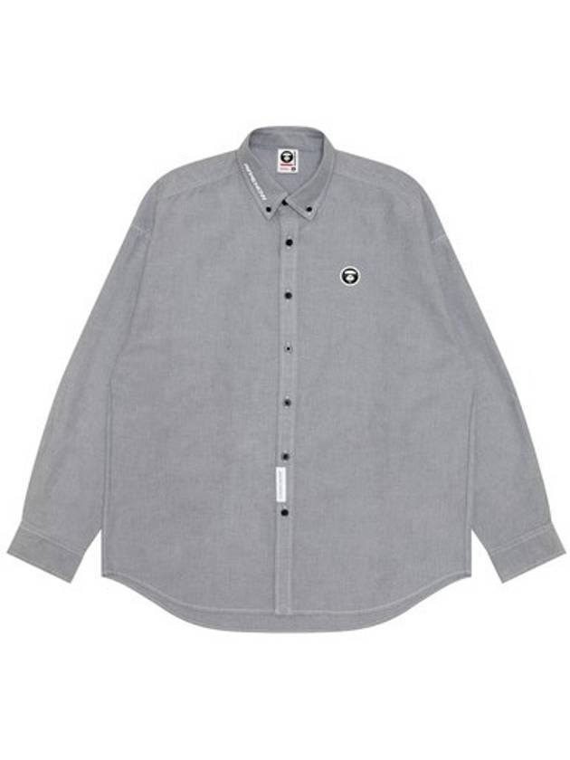 베이프 AAPE 문페이스 로고 긴팔 셔츠 블랙