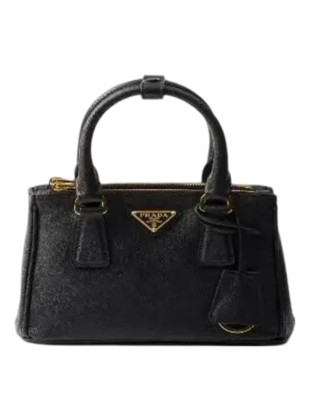 프라다 갤러리아 사피아노 레더 미니 백 블랙