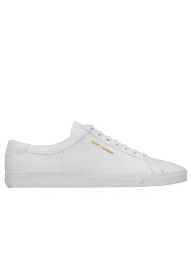 W 생로랑 레더 앤디 스니커즈 옵틱 화이트 W Saint Laurent Andy Sneakers in Leather Optic White