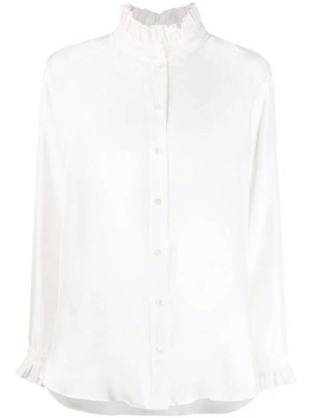 산드로 하비 러플 디테일 실크 블라우스  SFPCM00517