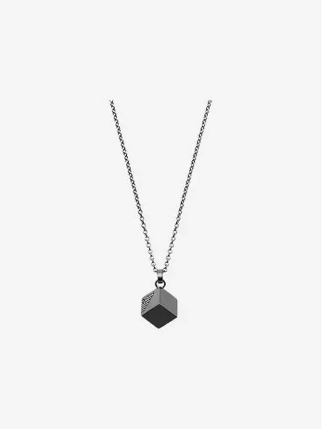 엠포리오 아르마니 스테인리스 스틸 네클리스 건메탈 Emporio Armani Stainless Steel Necklace Gunmetal
