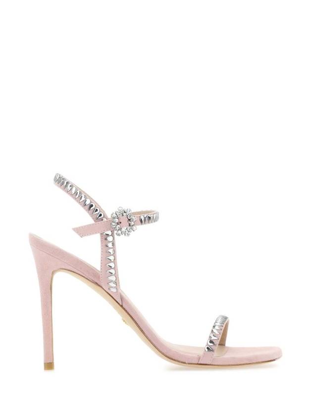 STUART WEITZMAN 핑크 스웨이드 Gemcut 100 샌들 SD561 NCQ