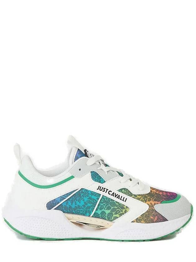Just Cavalli 로고 프린트 레이스업 스니커즈 76RA3SH8_QW6