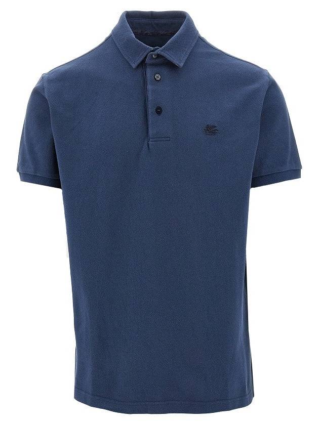 ETRO Piquet polo shirt with Pegaso embroidery