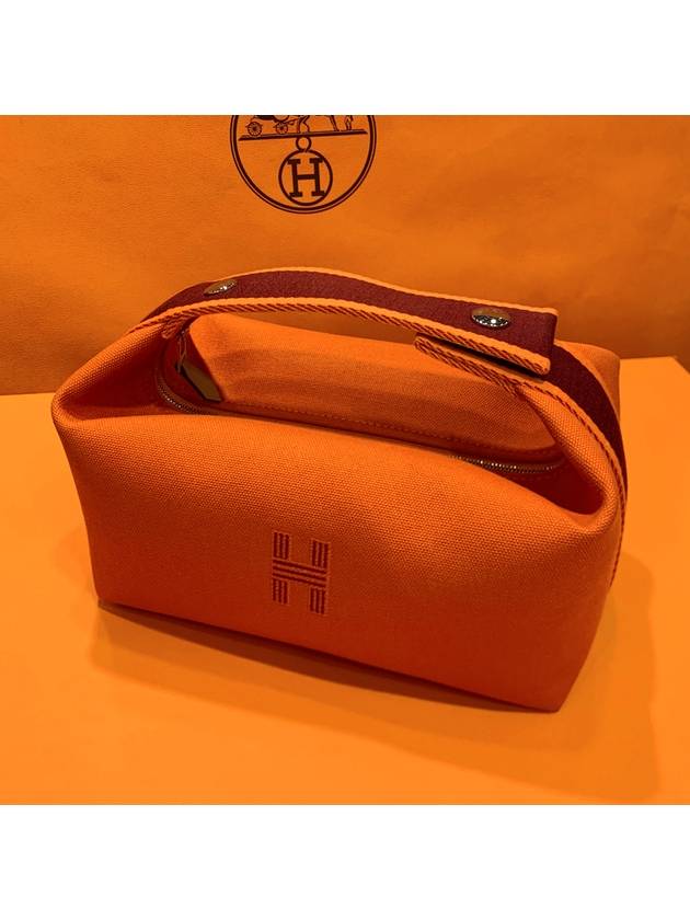 에르메스 미니백 브리드 어 브랙 케이스 캔버스 오렌지 스몰
