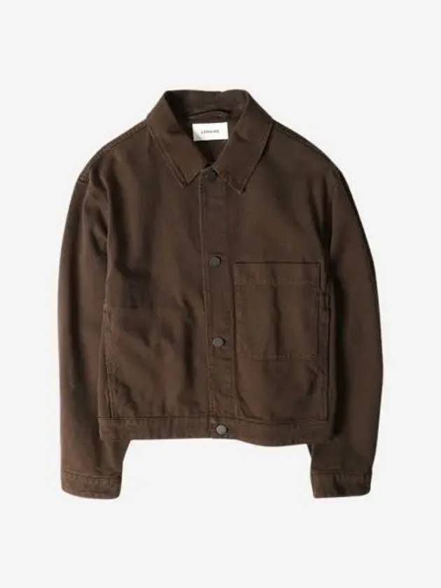 르메르 헤비 가먼트 다이드 데님 박시 트러커 자켓 에스프레소 Lemaire Heavy Garment Dyed Denim Boxy Trucker Jacket Espresso