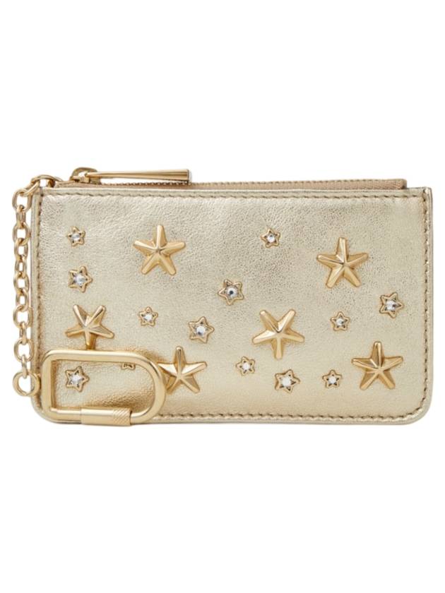 지미추 낸시 레더 키홀더 라이트 골드