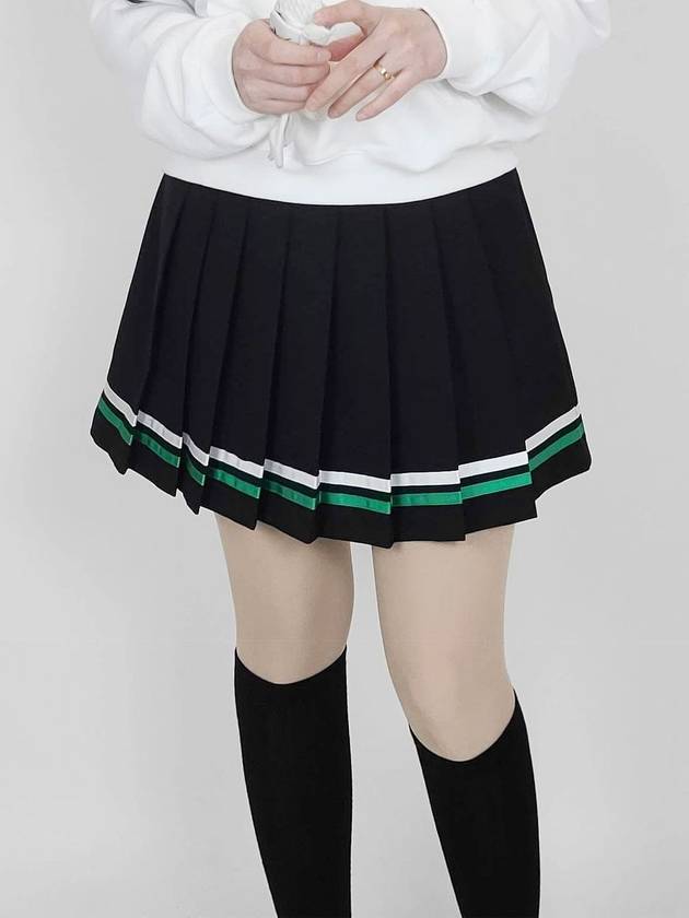 티앤드골프 여성 골프스커트 그린 라인 주름 플리츠 치마바지 골프복 골프웨어 골프옷