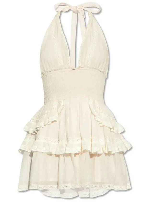 LoveShackFancy 러플 홀터 미니 드레스 D11432257_TEAROSEPINK