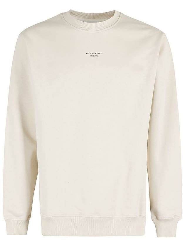 Funny Mr. 슬로건 프린트 크루넥 스웨트셔츠