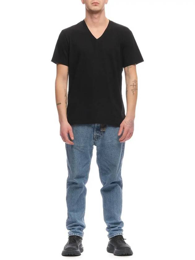 James Perse 반팔 V넥 티셔츠 MLJ3352_BLK