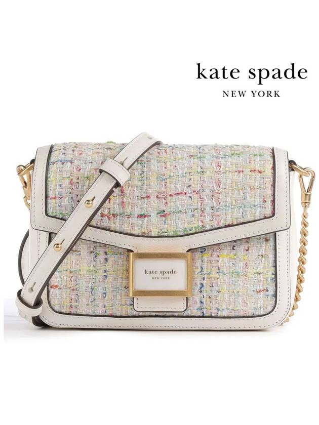 케이트스페이드 가방 케이티 트위드 플랩 체인 크로스백 Kc078