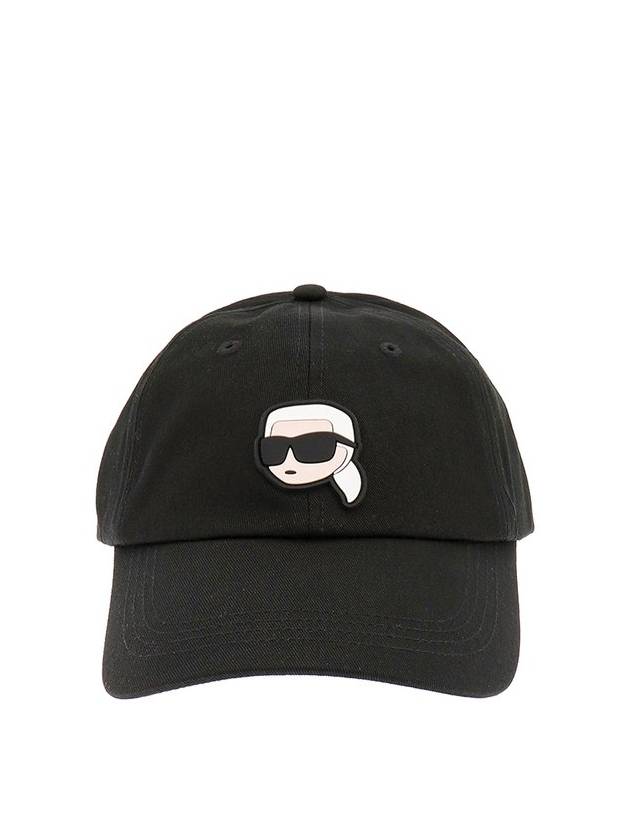 Karl Lagerfeld K/Ikonik 2.0 로고 패치 베이스볼 캡